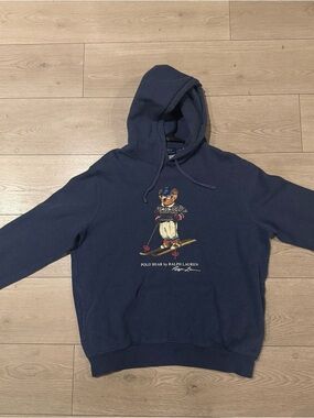 Ralph Lauren Navy Polo Bear Ski Hoodie